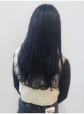 波巻きロングブルーブラック【吉祥寺】【イルミナカラー】