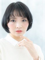 ドクターズ サロン ラブ(Dr's Salon LAB)&nbsp;オン眉黒髪くせ毛風ショートマッシュボブe古河20代30代40代