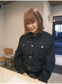 ★切りっぱなしボブ×ペールピンク★
