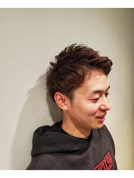 オムヘアーバイグルーマーズ(HOMME HAIR by GROOMER/S) メンズツーブロックショート×無造作パーマ　HOMMEHAIR2nd江ヶ崎