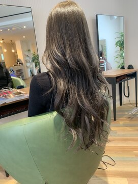 ヘアースパリゾート リアン 燕三条店(Lien) ブリーチハイライト_オリーブグレー_