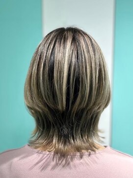 マティーナ ヘアー 池袋(Matina hair) 【ウルフ×バレイヤージュ×グレージュ】20代30代40代50代