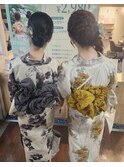 浴衣着付け＋ヘアセット￥4,950