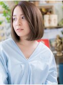 アシンメトリー黒髪艶カラー小顔前下がりボブc5浦和20代30代40代