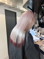 ペレ 栄店(PELE) デザインカラー/レイヤーカット/ウェットヘア/オリーブベージュ