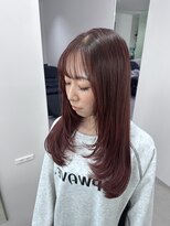 シンパ(sympa)&nbsp;レッドカラー8Lv×レイヤーカット