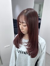 シンパ(sympa) レッドカラー8Lv×レイヤーカット