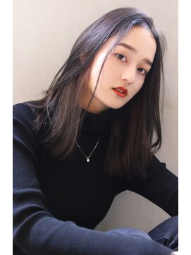 マルフェ 天王寺(marfe) 【marfe】インナーカラー＿黒髪＿センターパート