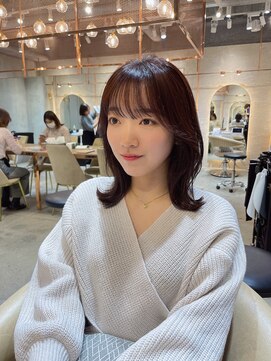 ロンド エスポワール 錦糸町(Lond espoir) ウェーブミディアムメルティカラー×レイヤーカット韓国[錦糸町]