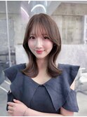 美髪韓国レイヤーイメチェン夏ハイライトカラーくびれヘア