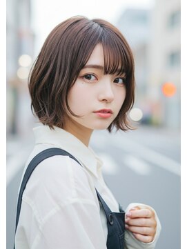 ヘッドライト アカデミー 渋谷店(HEADLIGHT ACADEMY) 【似合わせやすさ◎】ショートボブ×モカブラウン 10代20代30代