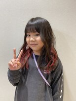 ドアビー(DoorB)&nbsp;キッズレッドインナーカラー×ミックス巻き