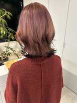 トリート 千葉店(TREAT)&nbsp;ピンク×ブラックエンドカラー/ブリーチ/レイヤーカット