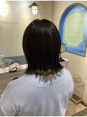 切りっぱなしナチュラル外ハネボブ赤羽美容室