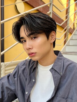 ガーデン 銀座(GARDEN) センターパートスパイキーショートフェザーパーマダークアッシュ