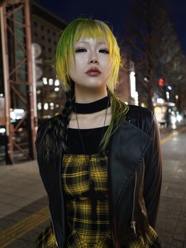スリー(three) LIME GREEN × YELLOW【ミックスカラー】