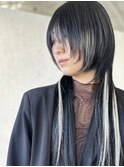 黒髪ロングウルフ☆個性派モード女子にオススメ