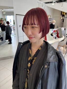 ステラ ヘア デザイン サロン(STELLA hair design salon) ヒメボブ チェリーピンク 【杉若】