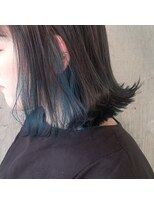 キーン 立川店(keen)&nbsp;【ｋｅｅｎ×武田】ケアブリーチで作る、インナーカラー　ブルー