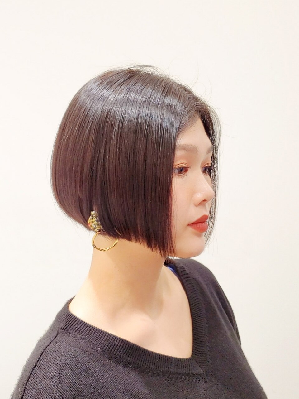 短すぎないあごラインショートボブ：L052588801｜パステル