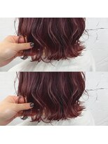 ヘアアトリエコモノ(hair l'atelier KoMoNo) #ボブ × ベリーピンク
