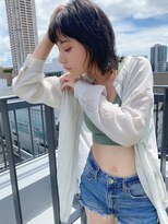 ルービック バランス 天王寺(Rubik's×Balance)&nbsp;ウルフレイヤーボブ×インナーカラー×毛先パーマ