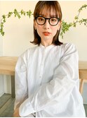 【unami】切りっぱなしミディアム×大人タイトヘア 澤田杏奈