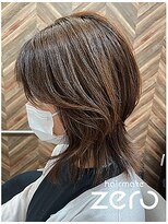 ヘアメイクゼロ 坂戸駅前店(hairmake zero) ソフトウルフ　白髪も染めて明るめカラー♪ 30代/40代/50代