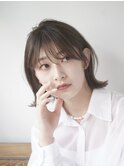 骨格ウェーブ/外ハネ切りっぱなしボブ/20代30代40代