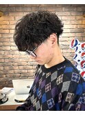 波巻きパーマ