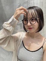 ロンド ストラーダ 心斎橋(Lond strada)&nbsp;マチルダボブ×インナーグレージュ【髪質改善/縮毛矯正】