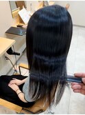 【tetote山口のサロンスタイル】艶髪ストレート/矯正系髪質改善