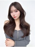 大人可愛い韓国レイヤー くびれヘア 顔まわり前髪カット#