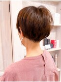 Caary30代40代50代ショートヘアパーマ人気小顔補正立体カット