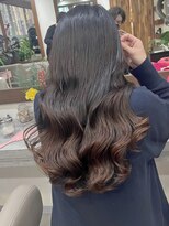 アミー 駒澤(Ammy komazawa)&nbsp;ロングヘア韓国風デジタルパーマ #コテ巻き風 纐纈