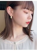 ★くびれボブ似合わせカットイメチェンナチュラルカールセミディ