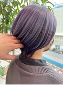 逆インナーカラー/ラベンダー/バイオレット/ショートボブ/東京