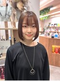 アンブレラカラー/デザインカラー/切りっぱなしボブ/内巻きボブ