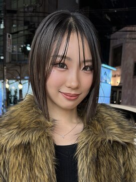 サンド 大阪梅田(sand) ＠hitoshi__sand ボブ/黒髪/ネビージュ/小顔/ワンレン/大阪梅田