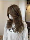 ベージュハイライト×レイヤースタイル