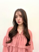 ヒュー 広島(HEW)&nbsp;20代30代ガーリーシースルーレイヤーカットダークブラウン