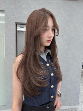 ボタン ハカタ(VOTAN hakata) 【柿本真優】前髪なし/レイヤーカット/秋カラー