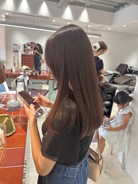 ガリカ 博多駅前(Gallica) ワンカラーでピンクブラウン/秋カラー