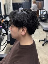 アソビ&nbsp;緩めシャドウパーマ/センターパート