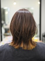 倶楽部ヘアーズ 醍醐本店(HAIR'S)&nbsp;インナーカラー/ミディアムウルフ/ブリーチなし/伏見/醍醐/山科