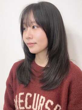 艶髪レイヤーカット/新潟レイヤー/韓国/顔まわり/顔周り/ボブ