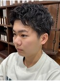 MEN’S HAIR/サーフカール/刈り上げセンターパート/鹿島田