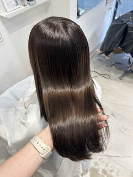ビューバイネオリーブ 用賀店(Beau'r by neolive) 大人ガーリーダークアッシュ似合わせカットミディアムレイヤー