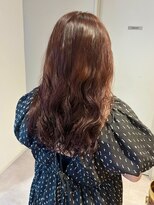 トリート 新浦安店(TREAT)&nbsp;ピンクブラウン×コテ巻風パーマ_TREAT新浦安