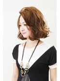 【大人可愛い】ウェーブボブスタイル